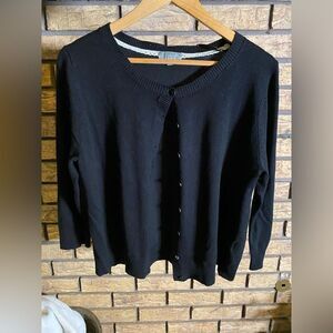 ‎Black button up cardigan